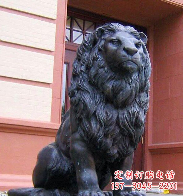 益阳非洲狮子铜雕塑精美雕刻,精美绝伦