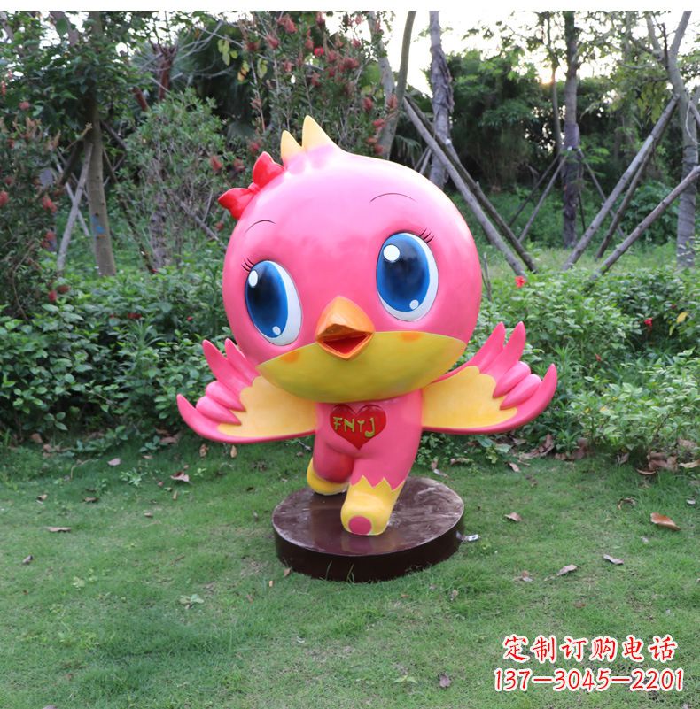 益阳玻璃钢卡通鸽子雕塑
