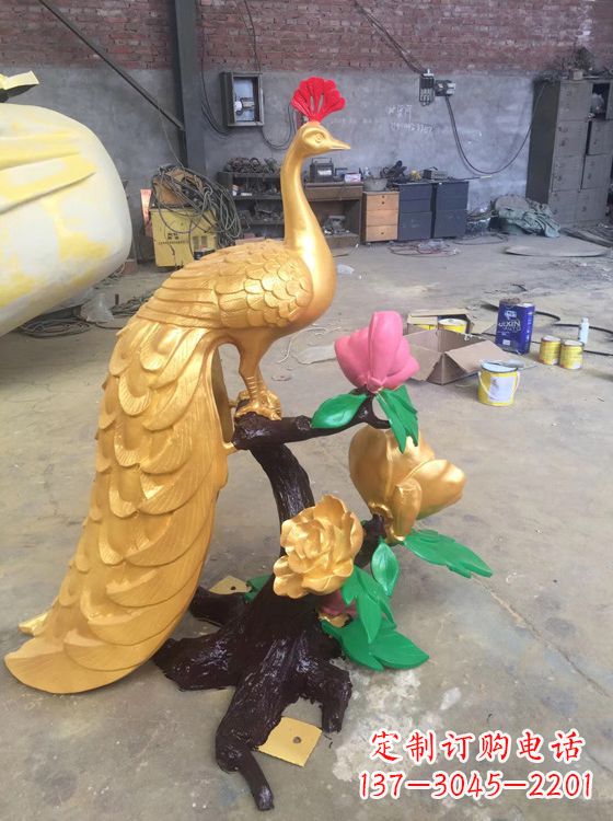 益阳凤凰雕塑城市景观园林神兽百鸟之王铜雕