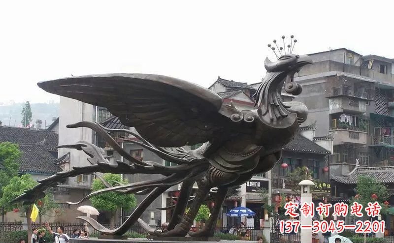 益阳凤凰公园景观铜雕