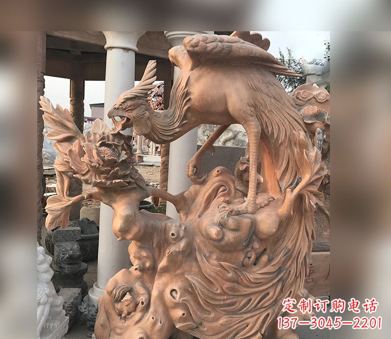 益阳凤凰牡丹石雕
