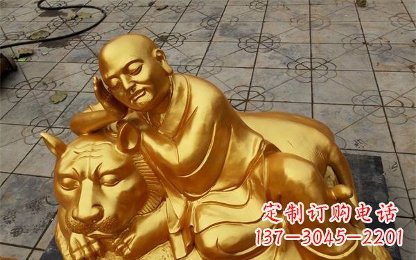 益阳伏虎罗汉铜雕,古典美学与艺术的完美结合
