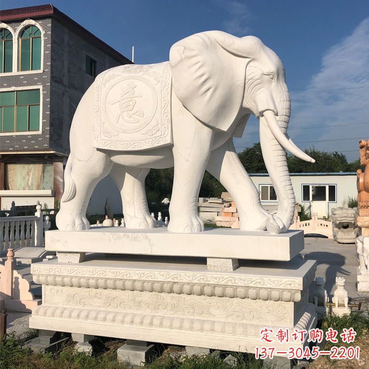 益阳精美佛教大象石雕