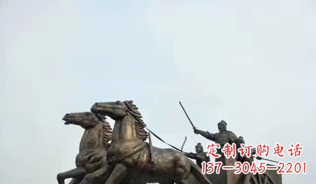 益阳文艺复兴风格马车雕塑