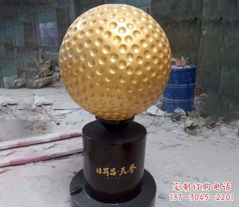 益阳精致高尔夫球铜雕