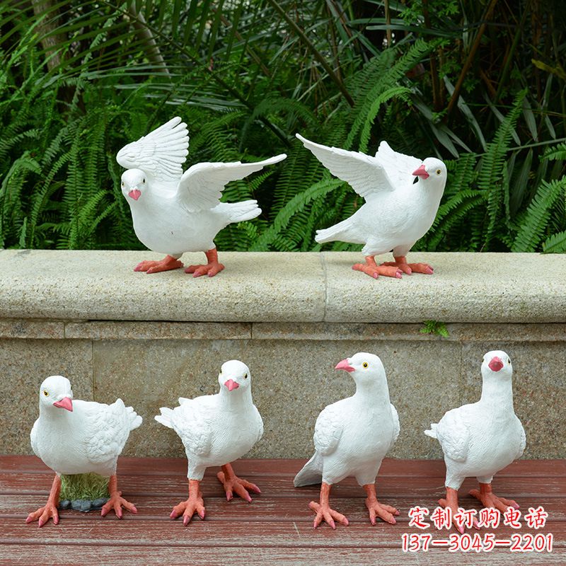 益阳优雅可爱的鸽子雕塑