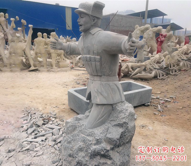 益阳中领雕塑荣誉历史革命先驱黄继光石雕