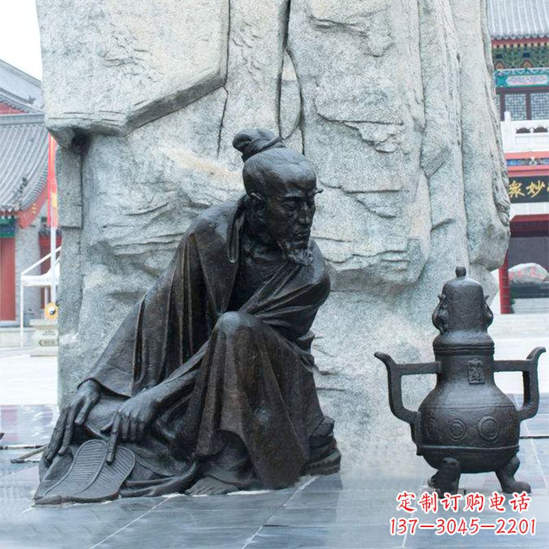 益阳中国医史传承葛洪炼丹情景雕塑