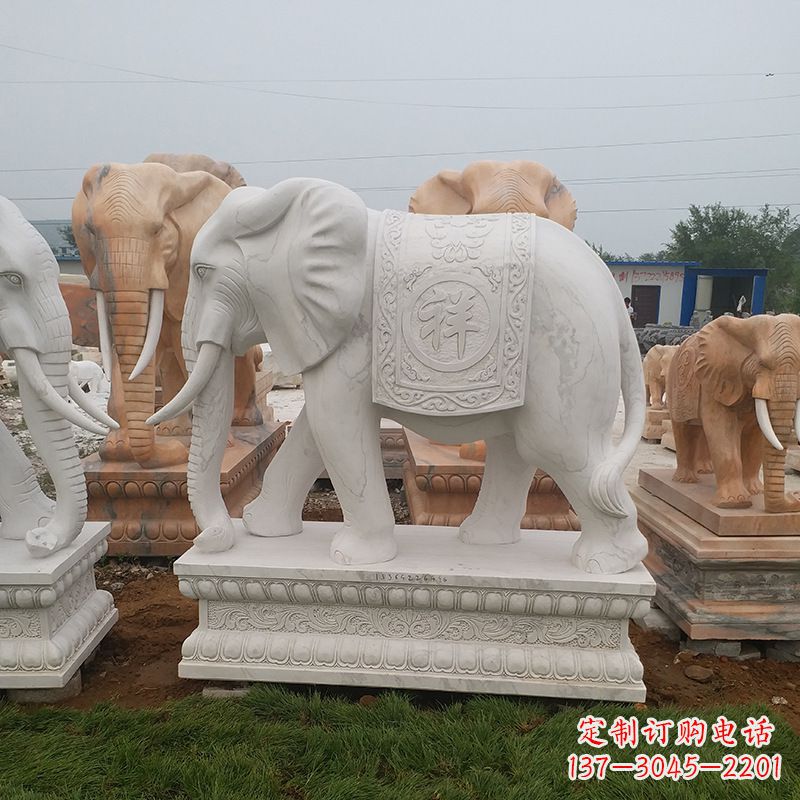 益阳个性石雕大象雕像