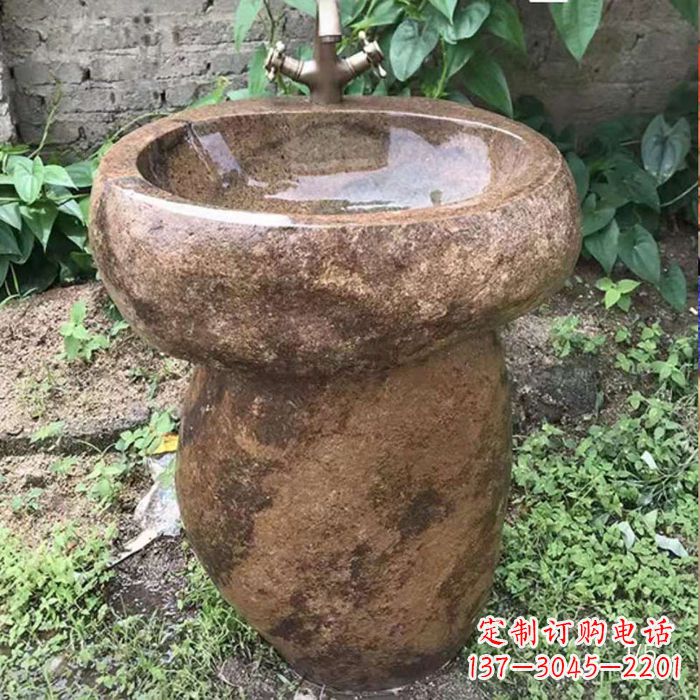 益阳精美手雕石花盆，传承古典品位
