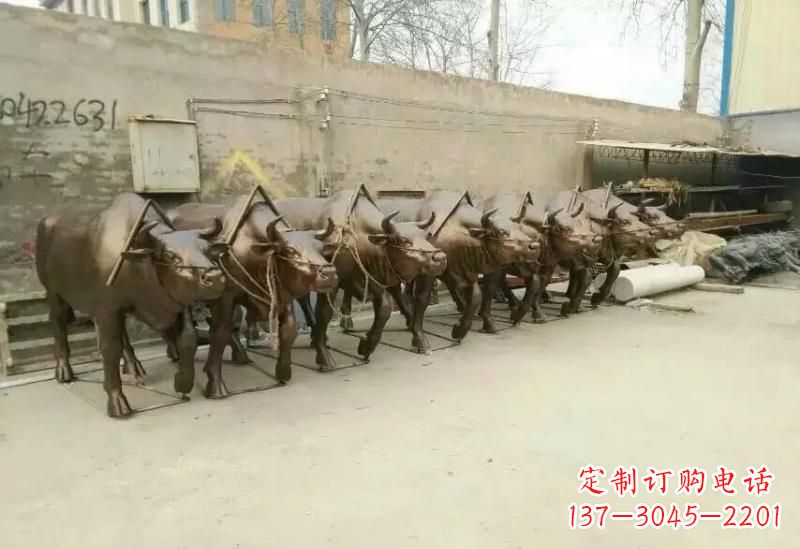 益阳艺术之作,牛雕塑