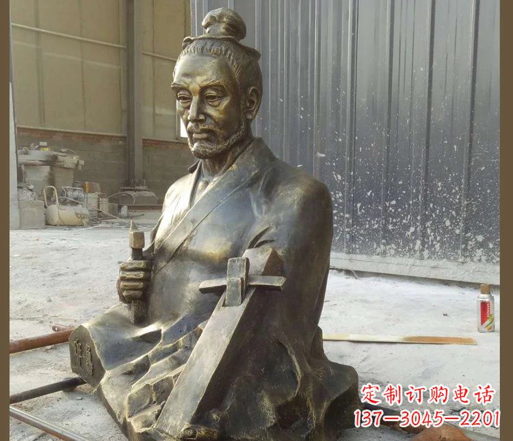益阳青铜鲁班雕塑,赞颂传统工匠精湛技艺