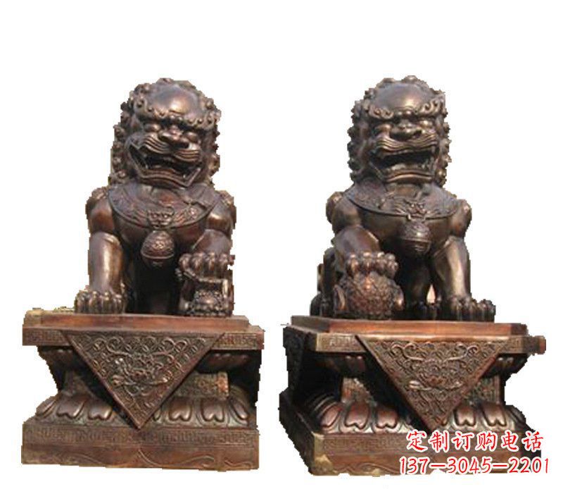 益阳公司汇丰狮子铜雕塑摆件 (2)