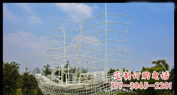 益阳唯美不锈钢帆船雕塑