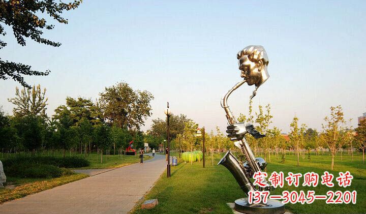 益阳不锈钢萨克斯抽象雕塑