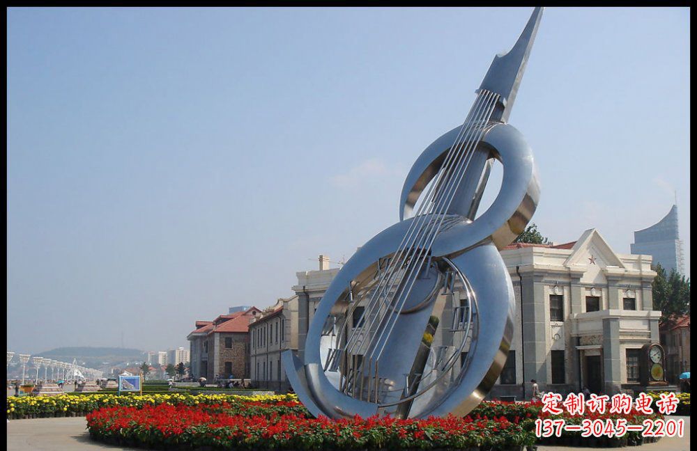 益阳YFZD-001不锈钢抽象大提琴雕塑
