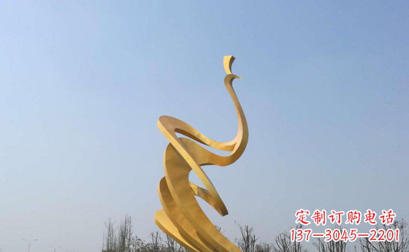 益阳抽象凤凰不锈钢雕塑