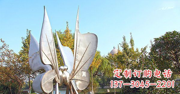 益阳英伦风格精致不锈钢抽象蝴蝶雕塑