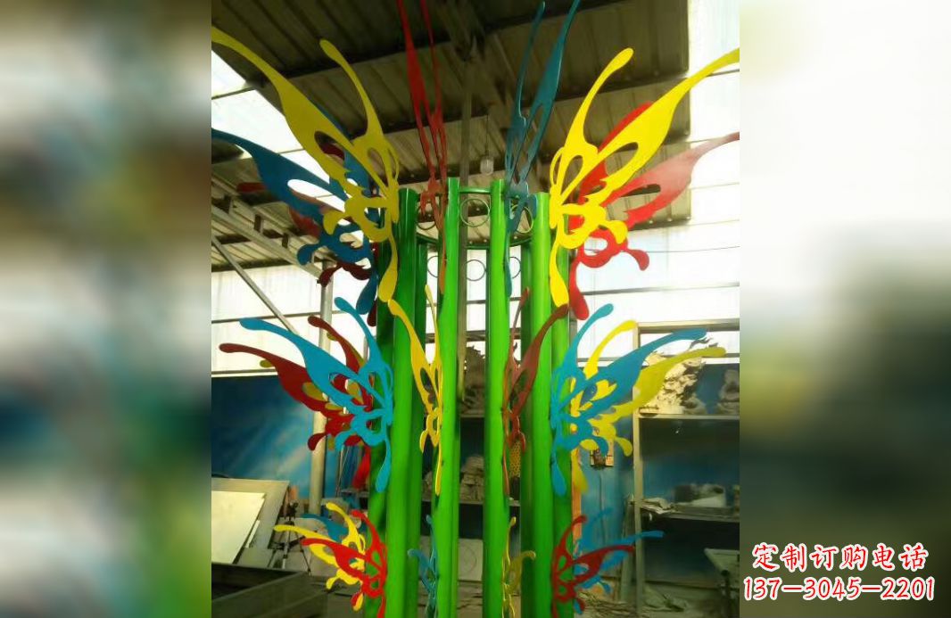 益阳精致的不锈钢抽象蝴蝶景观雕塑