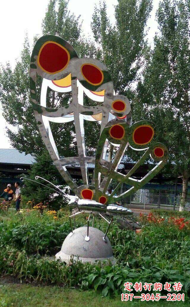 益阳现代艺术不锈钢蝴蝶雕塑