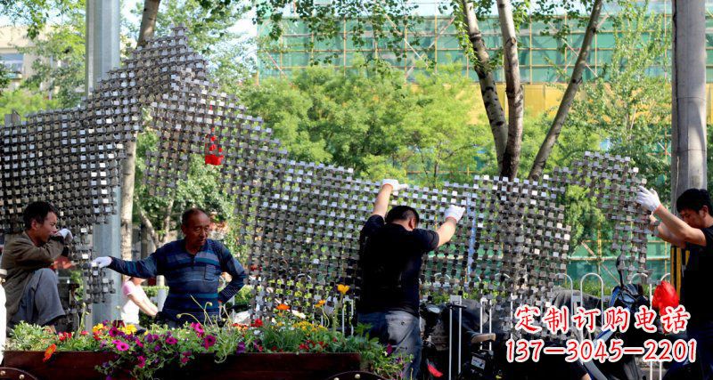 益阳中领雕塑 - 动物抽象不锈钢雕塑