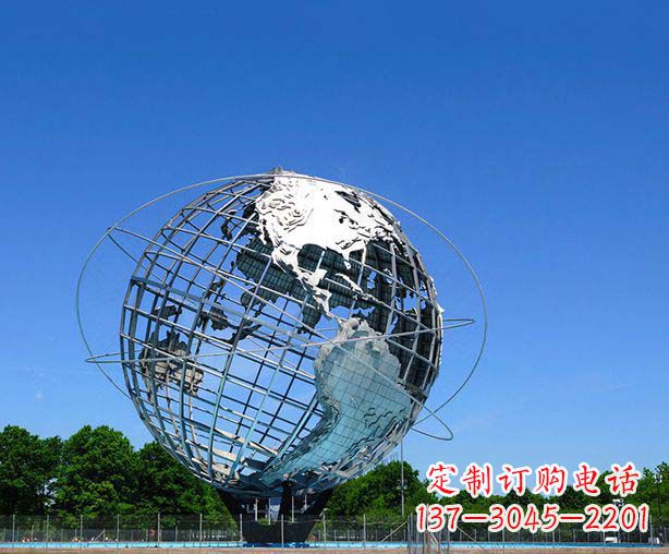益阳不锈钢地球仪摆件雕塑