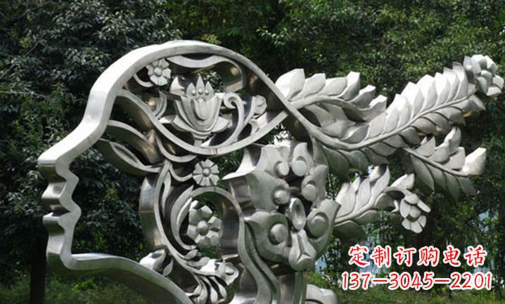 益阳美丽如梦不锈钢美女雕塑