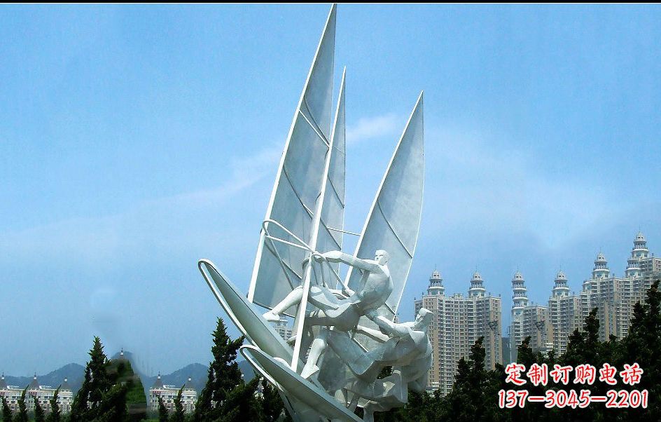 益阳不锈钢帆船比赛雕塑
