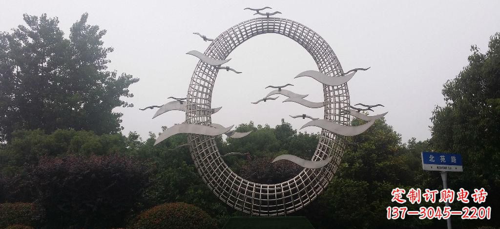 益阳优雅风采,质感之美,赏心悦目的不锈钢海鸥雕塑