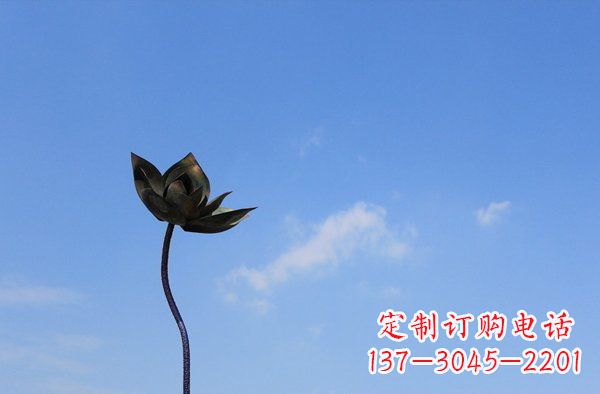 益阳公园不锈钢荷花雕塑