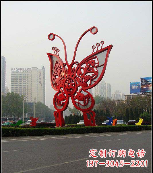 益阳大型不锈钢蝴蝶雕塑