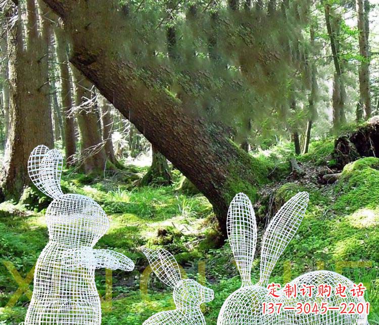 益阳精美兔子雕塑,点缀你的公园