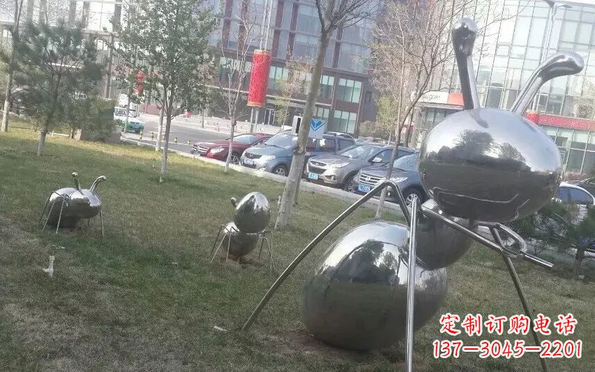 益阳中领雕塑—不锈钢蚂蚁雕塑