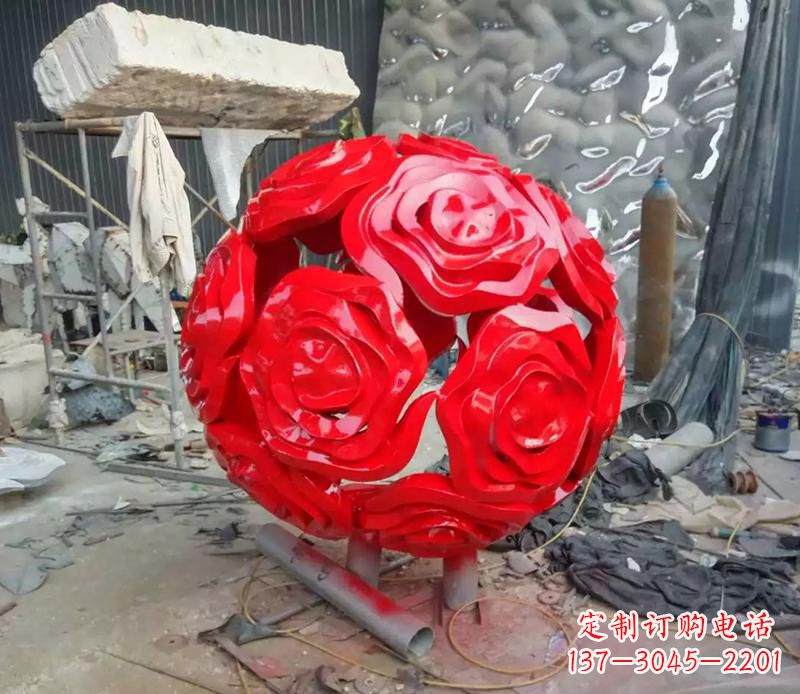 益阳优雅柔美的玫瑰雕塑