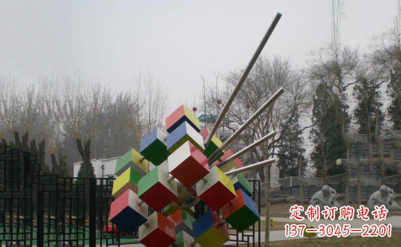 益阳不锈钢魔方雕塑，玩转您的公园