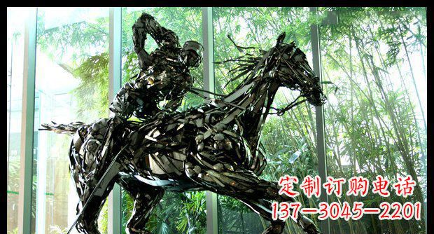益阳高品质不锈钢骑马雕塑