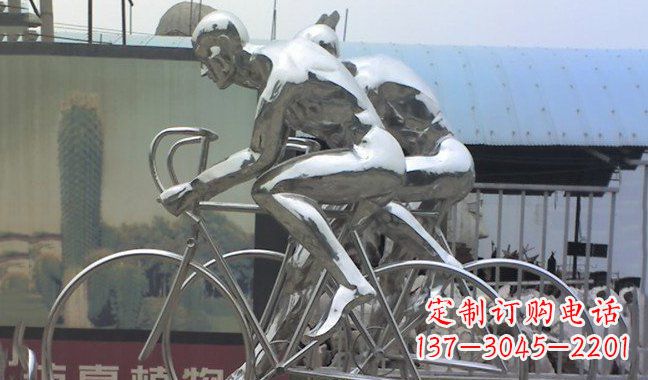 益阳不锈钢骑行自行车雕塑