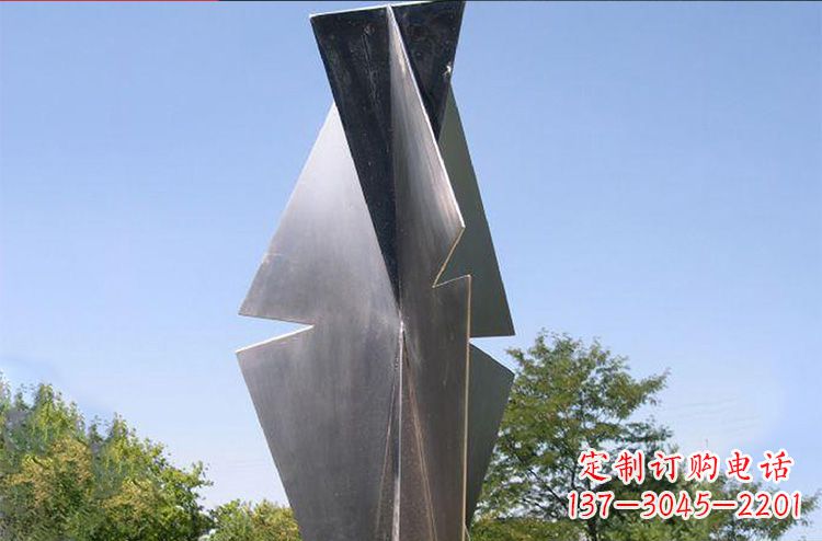 益阳不锈钢树叶雕塑更新公园景观
