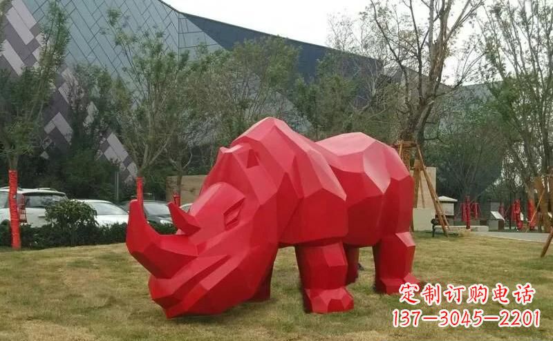 益阳摩洛哥高端不锈钢犀牛雕塑