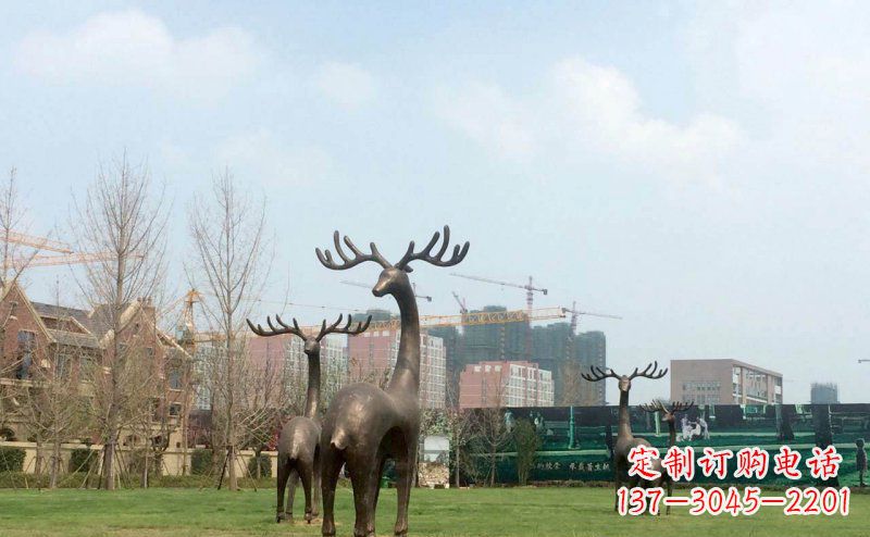 益阳唯美梅花鹿铜雕