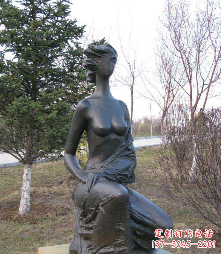 益阳庄重美丽的女人铜雕塑