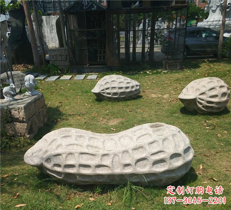 益阳精美大理石花生雕塑