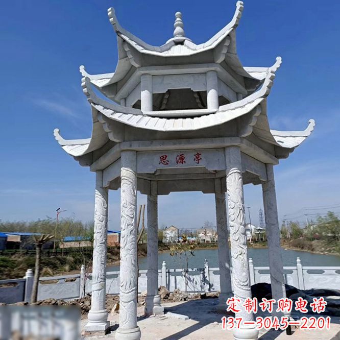 益阳公园大理石凉亭