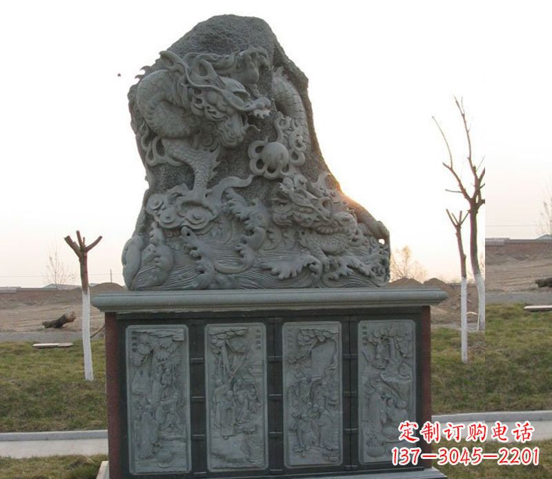 益阳精美的大理石龙雕塑