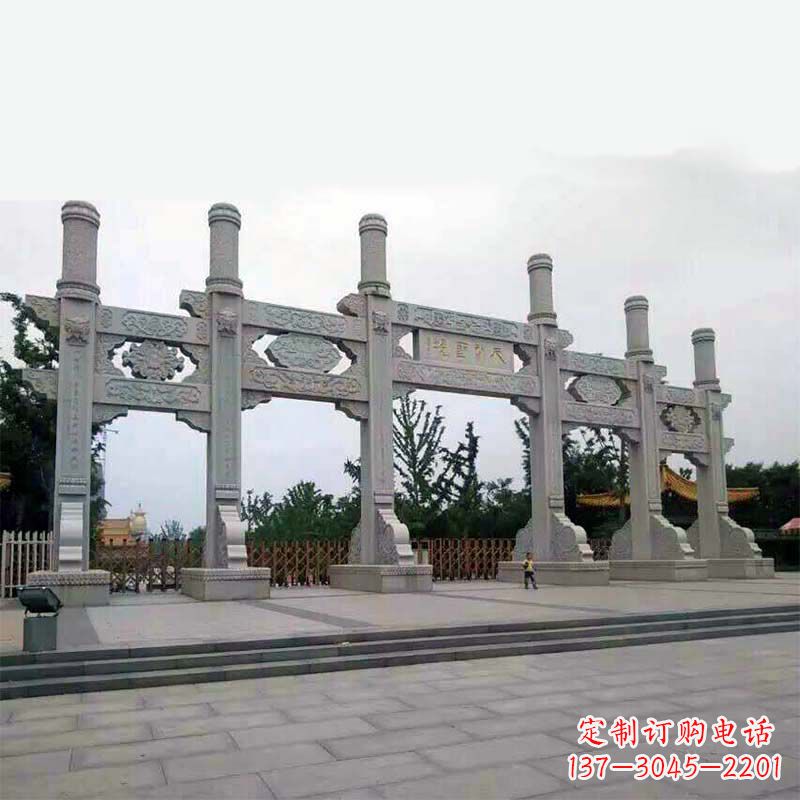 益阳精美牌坊雕塑,让公园大门更加精致