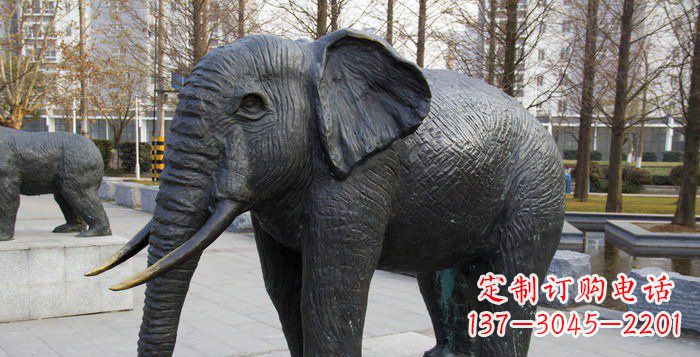益阳精致精美的大象公园雕塑