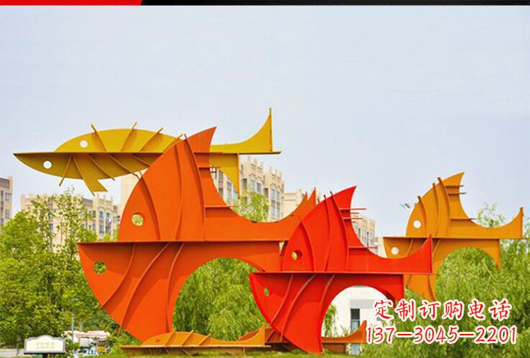 益阳大型不锈钢鲤鱼雕塑