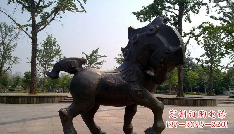 益阳中领雕塑灵动小马铜雕
