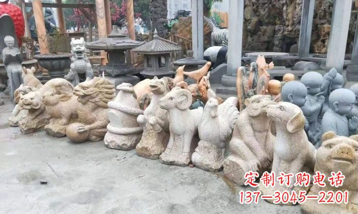 益阳十二生肖动物雕塑