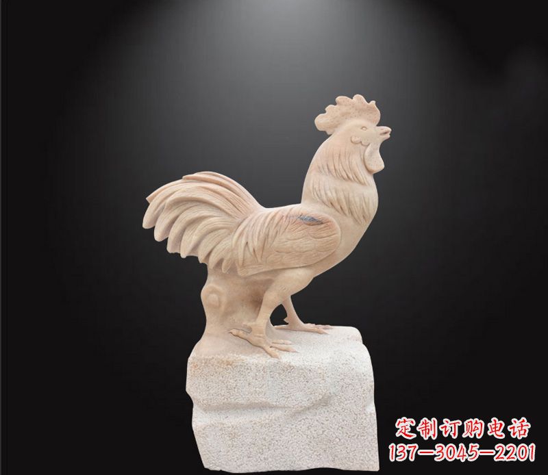 益阳公园动物公鸡石雕